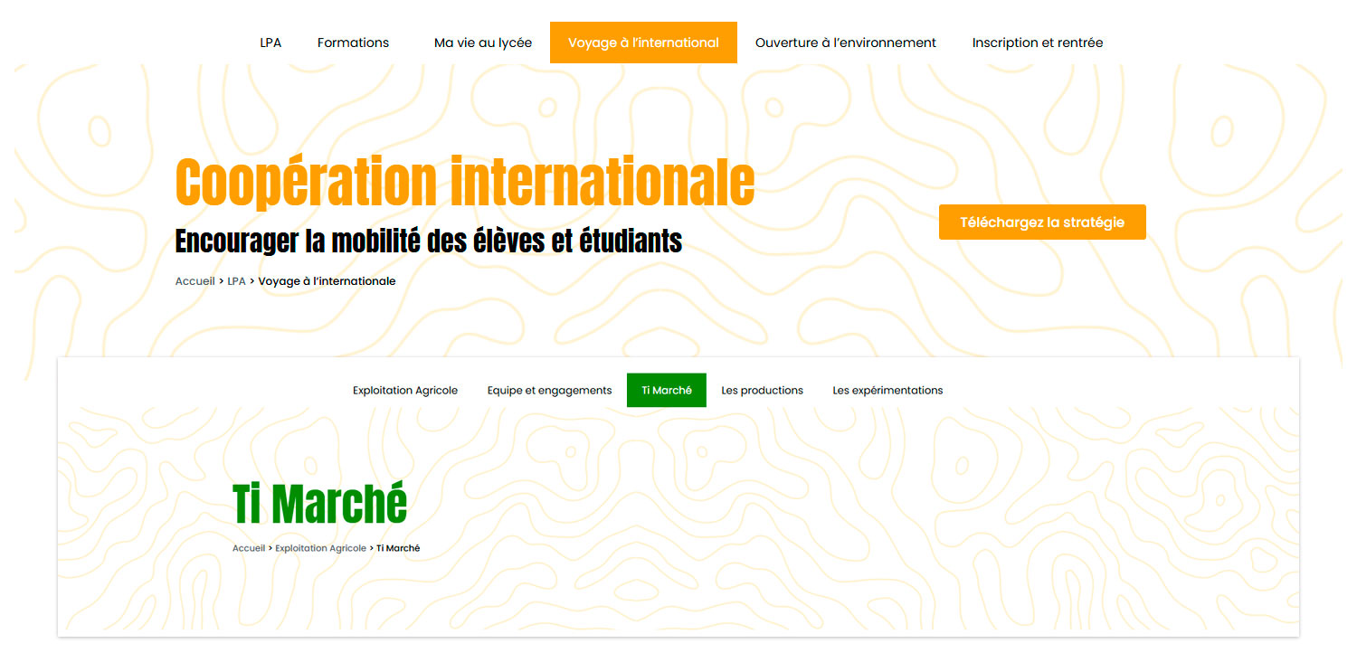 Refonte du site agro campus atlantique en Martinique